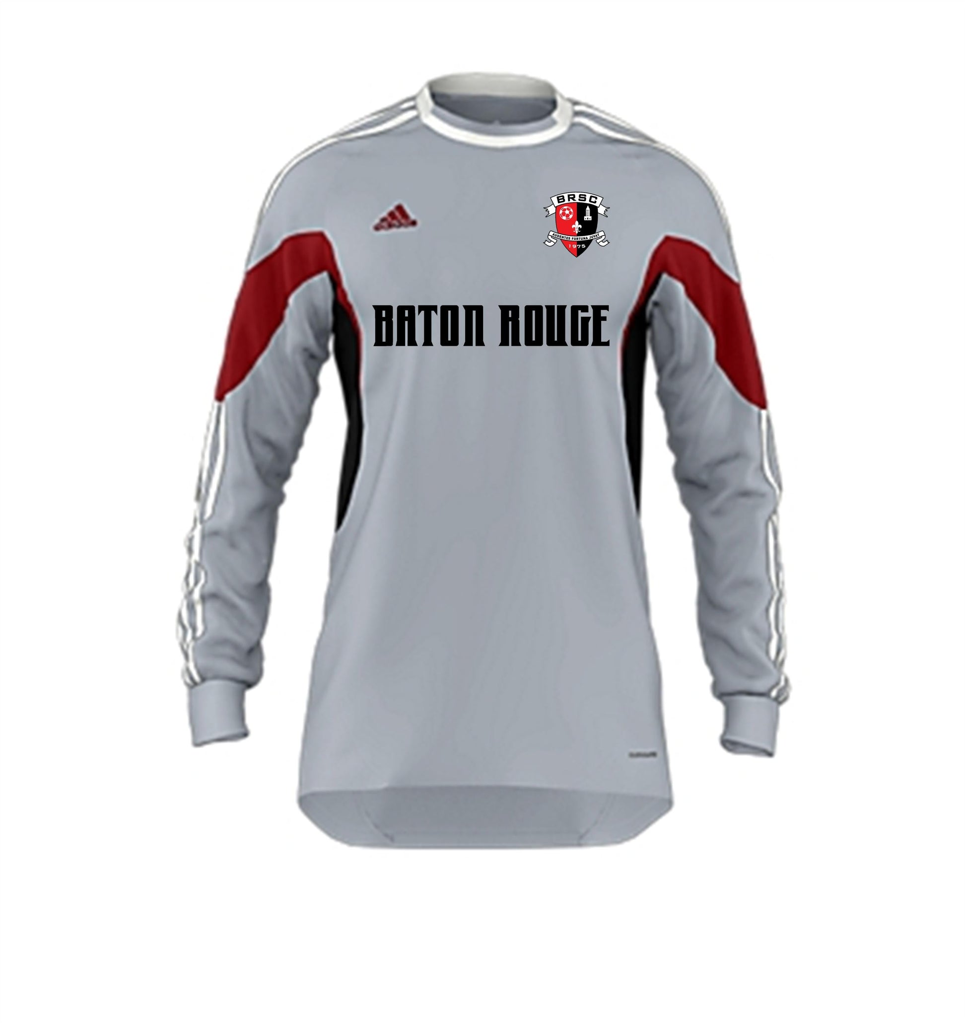 adidas BRSC Long Sleeve Goalkeeper Jersey BRSC 2014-2016 Grey/Red/Black Large - Third Coast Soccer