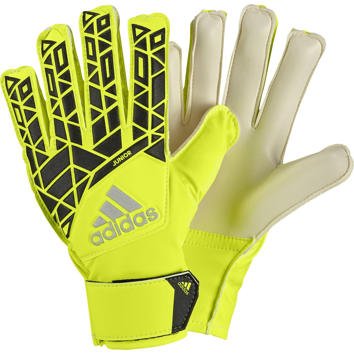 adidas ACE Junior Glove - Safety Yellow/Black Gloves Syello/Black 6 - Third Coast Soccer