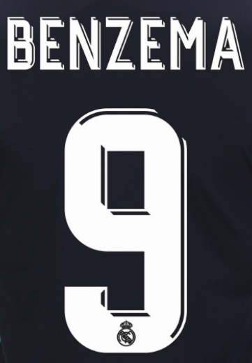 Real Madrid 17/18 Player Kit Replica Hero Printing Home Benzema 9 - Third Coast Soccer