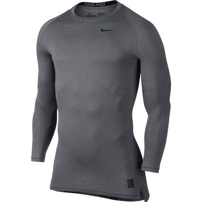 Nike Pro Cool Compression Long Sleeve Top Training Wear Carbon Heather/Black Mens 3Xl - Third Coast Soccer