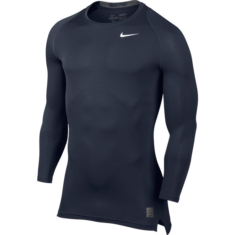 Nike Pro Cool Compression Long Sleeve Top Training Wear College Navy/Cool Grey Mens 3Xl - Third Coast Soccer