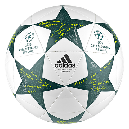 adidas Finale 16 Capitano - White/Vapor Steel/Tech Green Balls White/Vaporsteel/Techgreen 5 - Third Coast Soccer