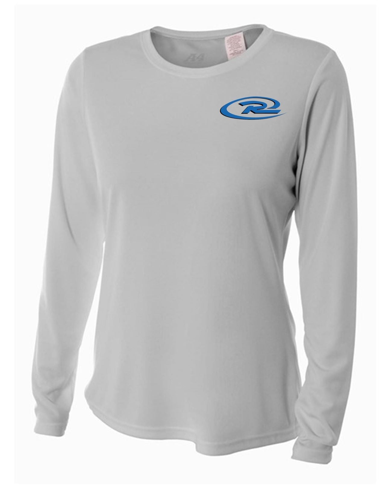 A4 Cajun Rush Women's Practice Tee LS Training Wear Silver Womens Small - Third Coast Soccer