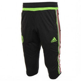 adidas Mexico 3/4 Training Pant International Replica Men'S Extra Large Black/Semisolargreen - Third Coast Soccer