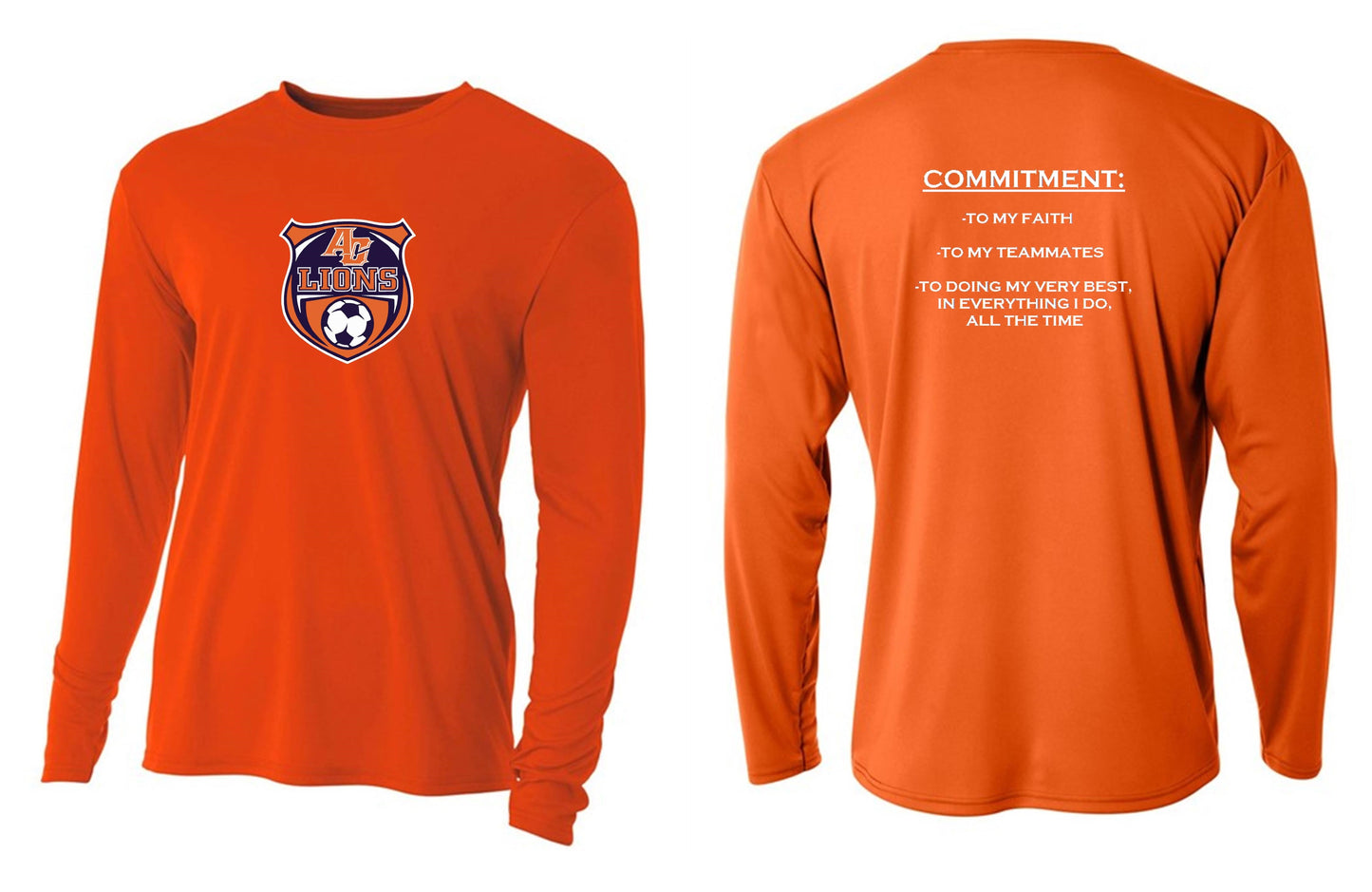 A4 ACS LS Training Jersey Jerseys Mens 2Xl Orange - Third Coast Soccer