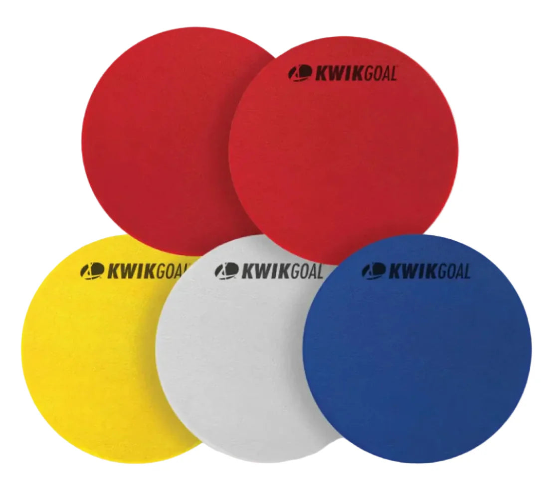 KwikGoal Flat Round Markers (Pack of 10) Coaching Accessories - Third Coast Soccer