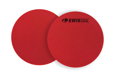 KwikGoal Flat Round Markers (Pack of 10) Coaching Accessories Red - Third Coast Soccer