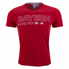adidas Bayern Munich Core Tee T-Shirts Fcbtruered/White Mens Extra Large - Third Coast Soccer