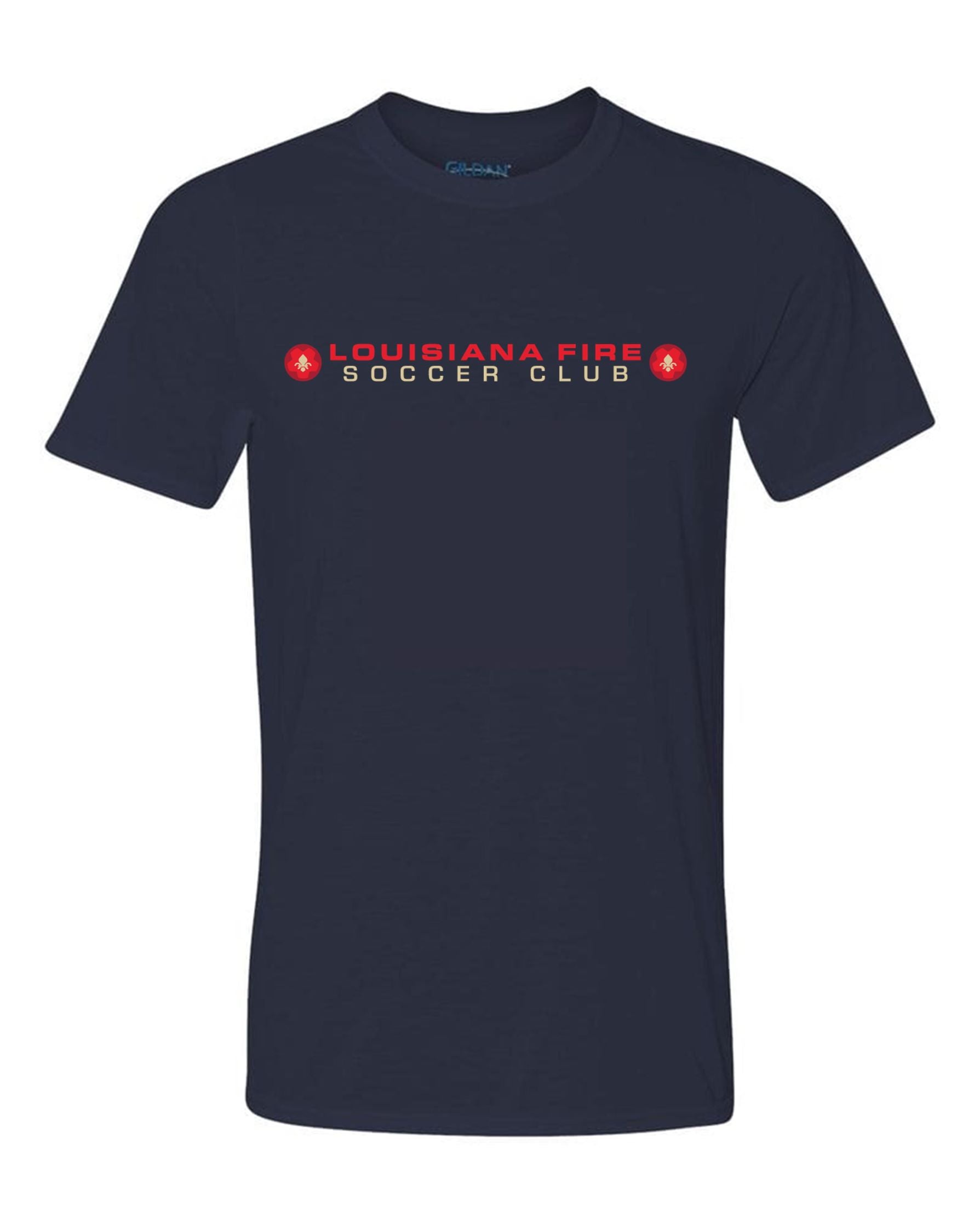 LA FIRE SOCCER CLUB SS TEE Louisiana Fire Juniors Spiritw Navy Youth Large - Third Coast Soccer