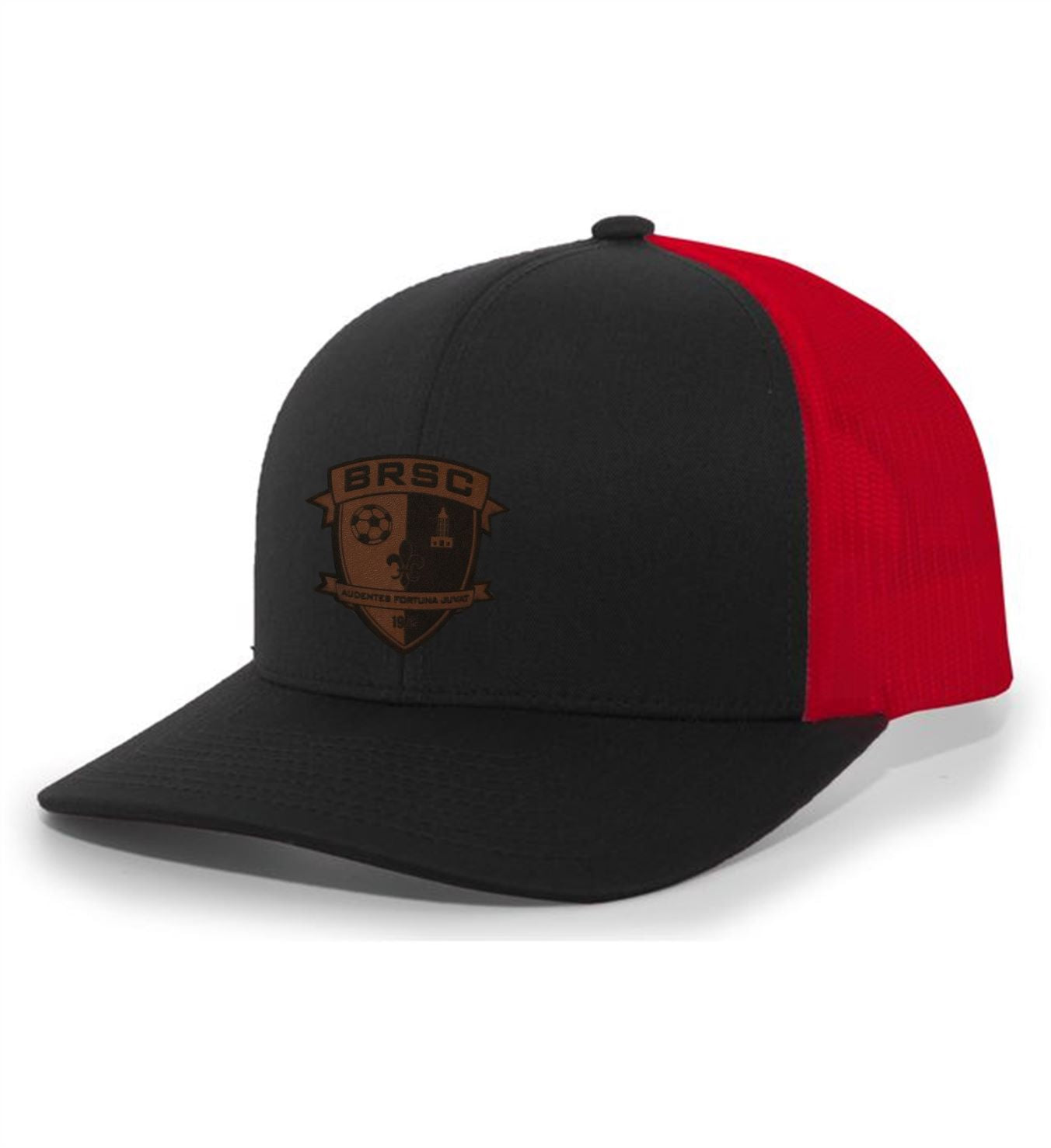 TCS BRSC Trucker Hat - Leather or Full Color Patch BRSC Spiritwear Red/White Full Color Patch - Third Coast Soccer