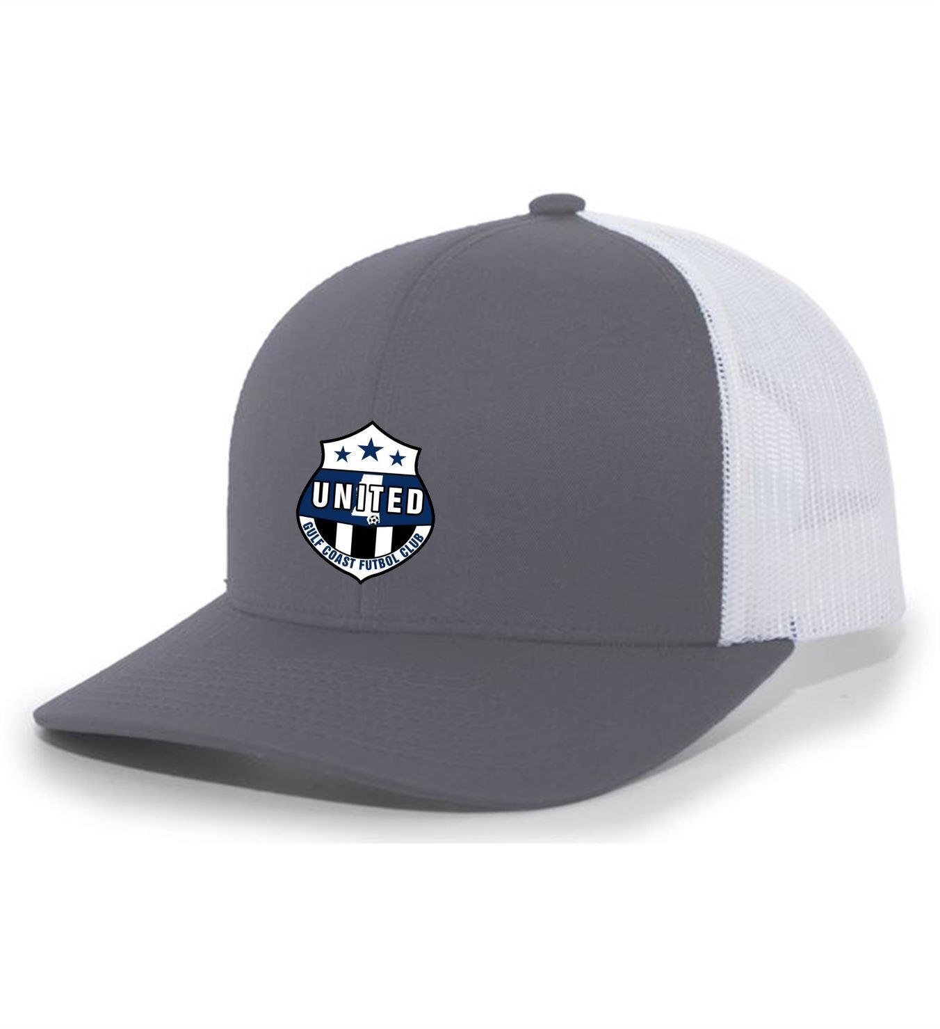 TCS Gulf Coast United Trucker Hat Gulf Coast United Spiritwear Grey/White Full Color - Third Coast Soccer