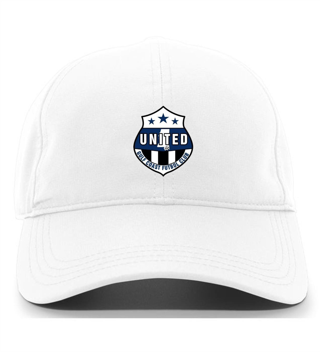 TCS GCU Adjustable Cap Gulf Coast United Spiritwear White Full Color Patch - Third Coast Soccer