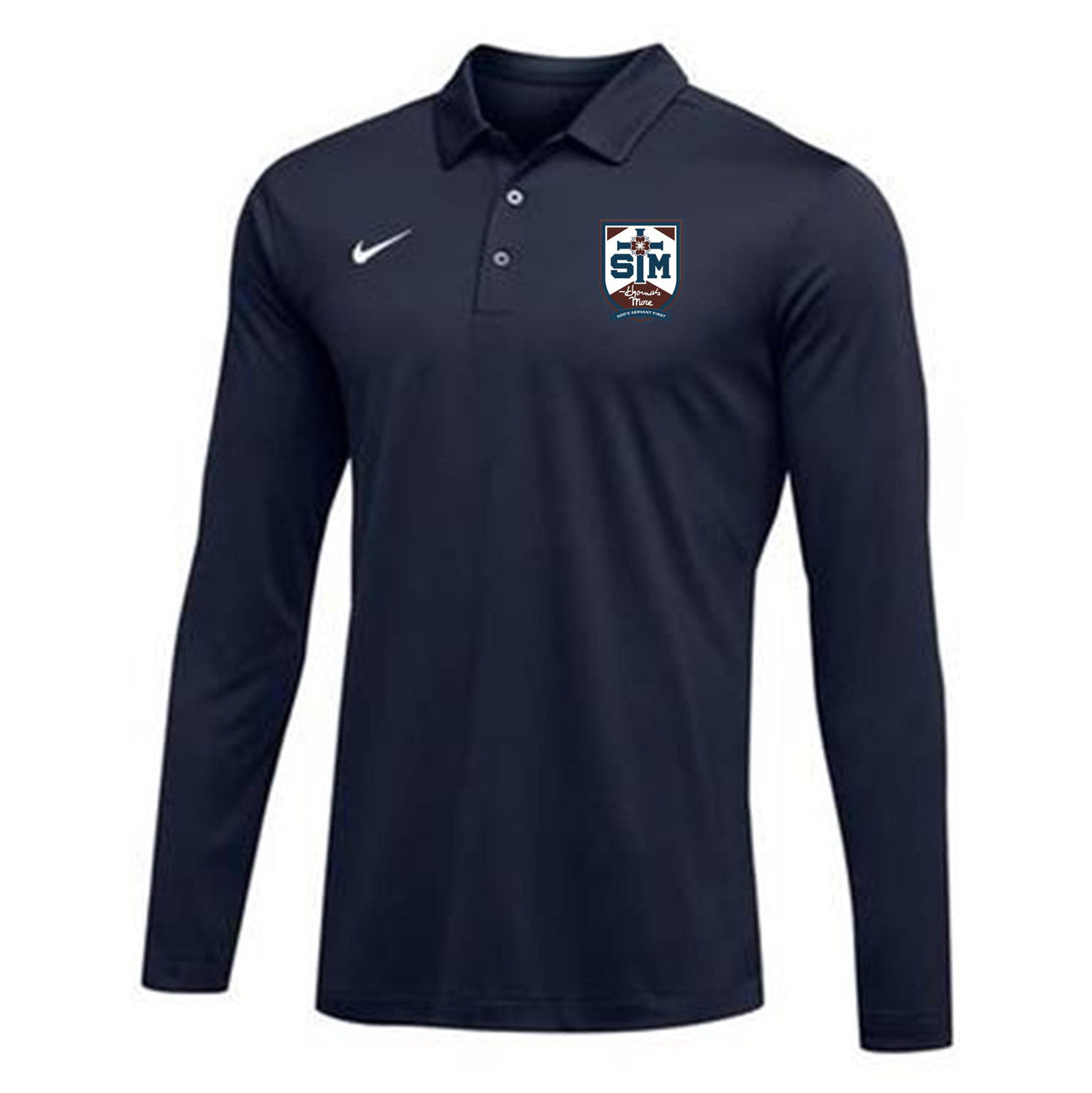 Nike STM LS Team Polo St. Thomas More Navy Mens Small - Third Coast Soccer