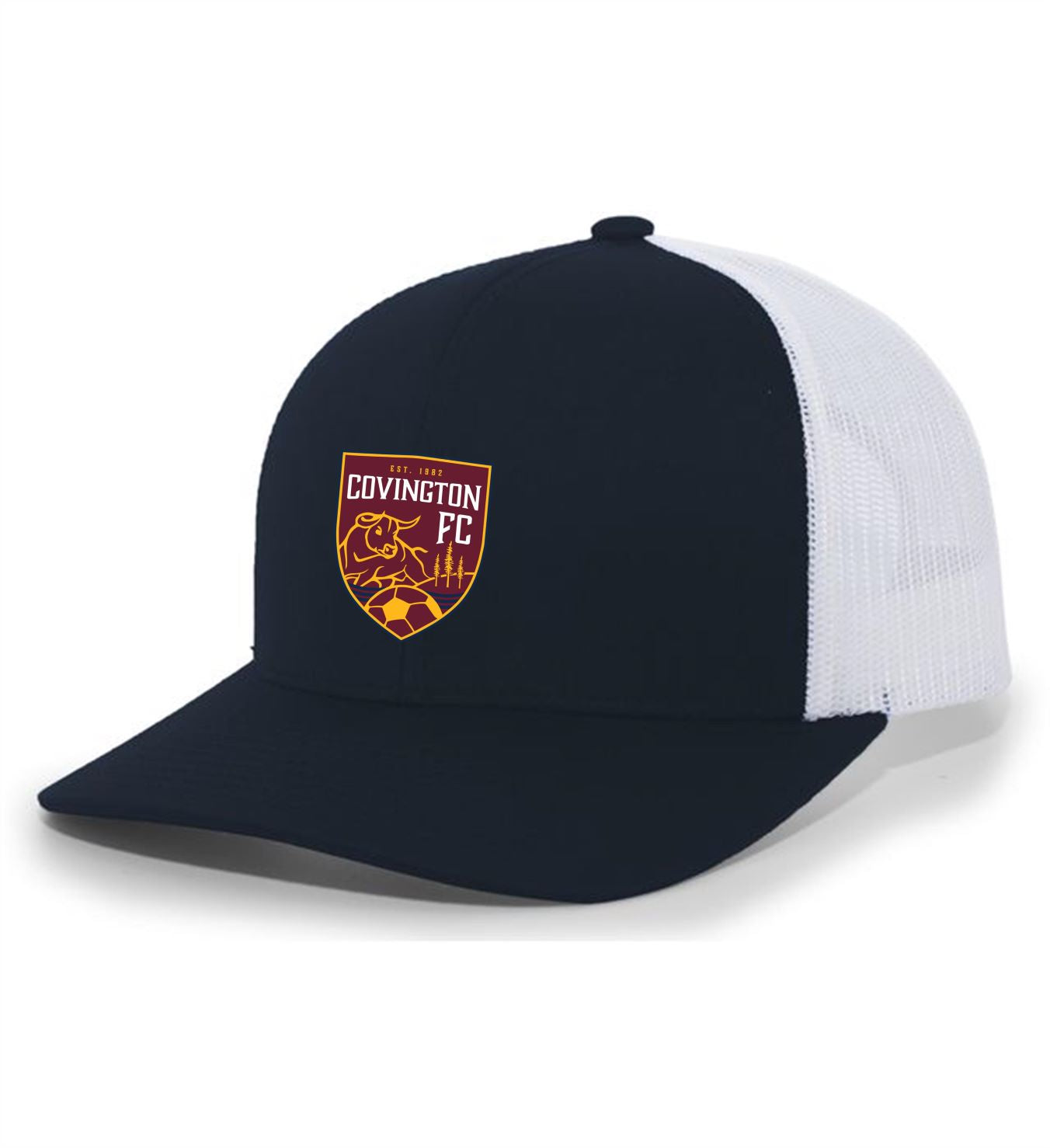 TCS CYSA TRUCKER HAT CYSA Spiritwear Navy/White Full Color Patch - Third Coast Soccer