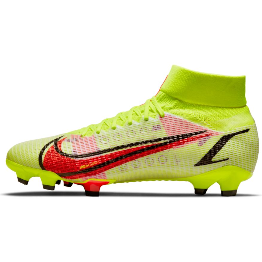 Nike Mercurial Superfly 8 Pro FG - Volt/Bright Crimson/Black Mens Footwear Mens 10.5 Volt/Bright Crimson/Black - Third Coast Soccer