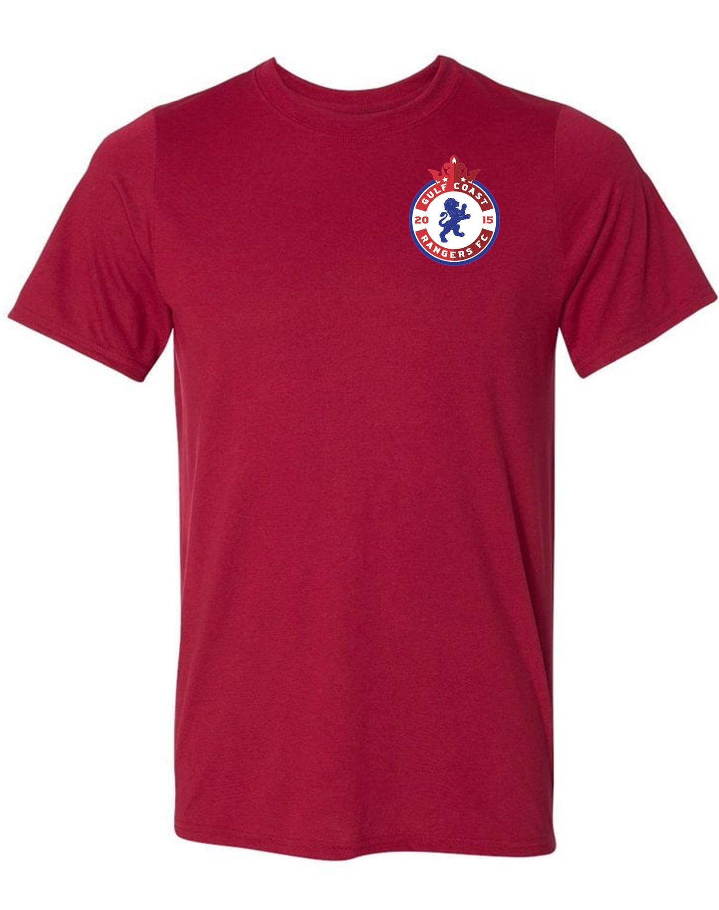 Rangers SS Performance Tee - Royal Gulf Coast Rangers Red Womens Large - Third Coast Soccer