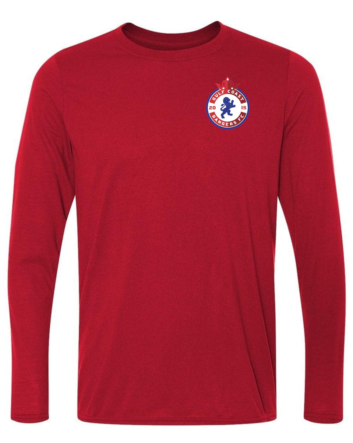 Rangers LS Performance Tee - Royal Gulf Coast Rangers Red Womens Extra Large - Third Coast Soccer