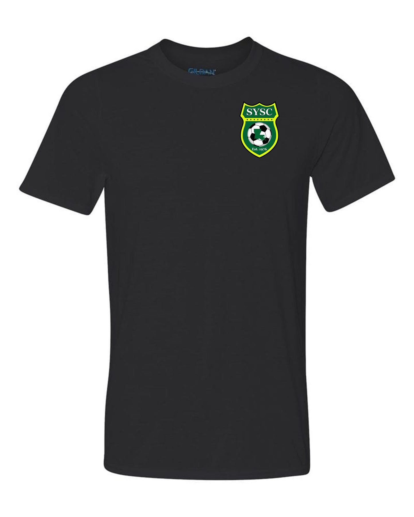 SYSC S/S Tee - Black - Sport Grey - White Slidell Youth Soccer Club Irish Green Mens Extra Large - Third Coast Soccer