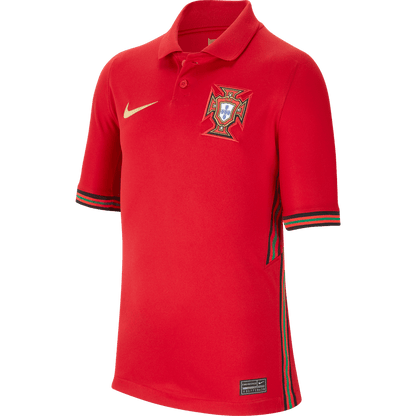 Nike Portugal Youth Home Jersey 2020 International Replica Youth Small Gym Red/Metallic Gold - Third Coast Soccer