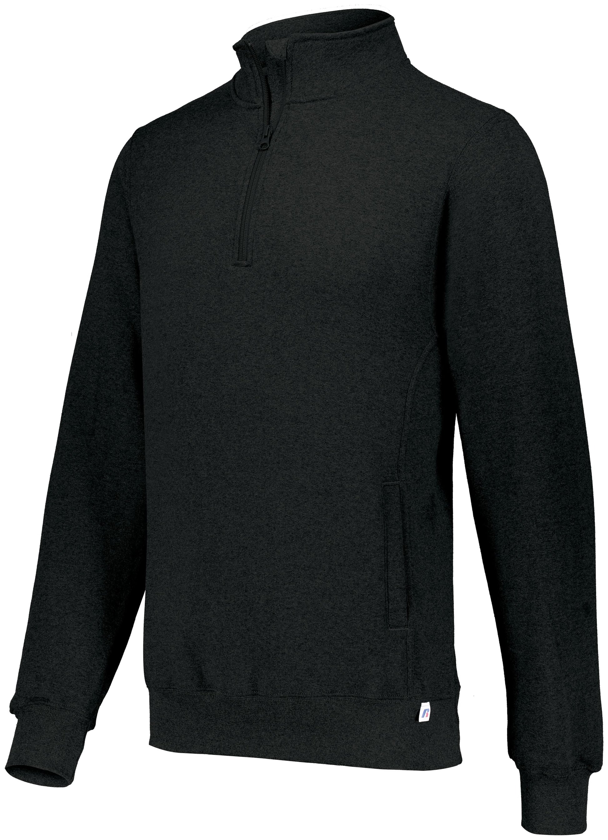 Russell 1/4 Zip Fleece Pullover Training Wear Black Mens Small - Third Coast Soccer