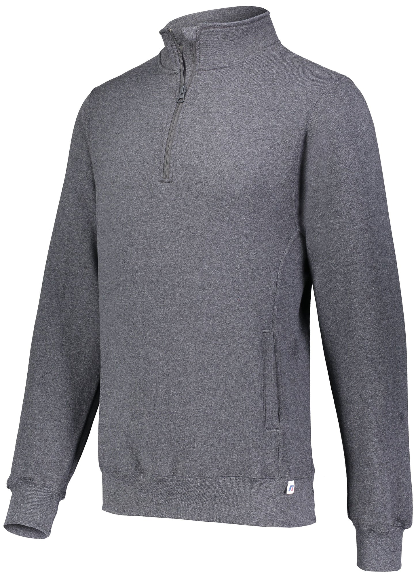 Russell 1/4 Zip Fleece Pullover Training Wear Black Heather Mens Small - Third Coast Soccer