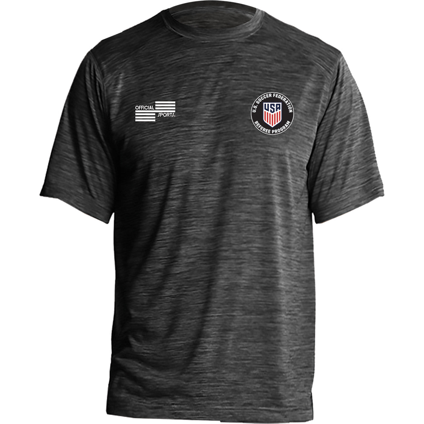 Official Sports USSF Heathered Training T-Shirt Referee Black Small - Third Coast Soccer