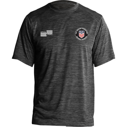 Official Sports USSF Heathered Training T-Shirt Referee Black Small - Third Coast Soccer