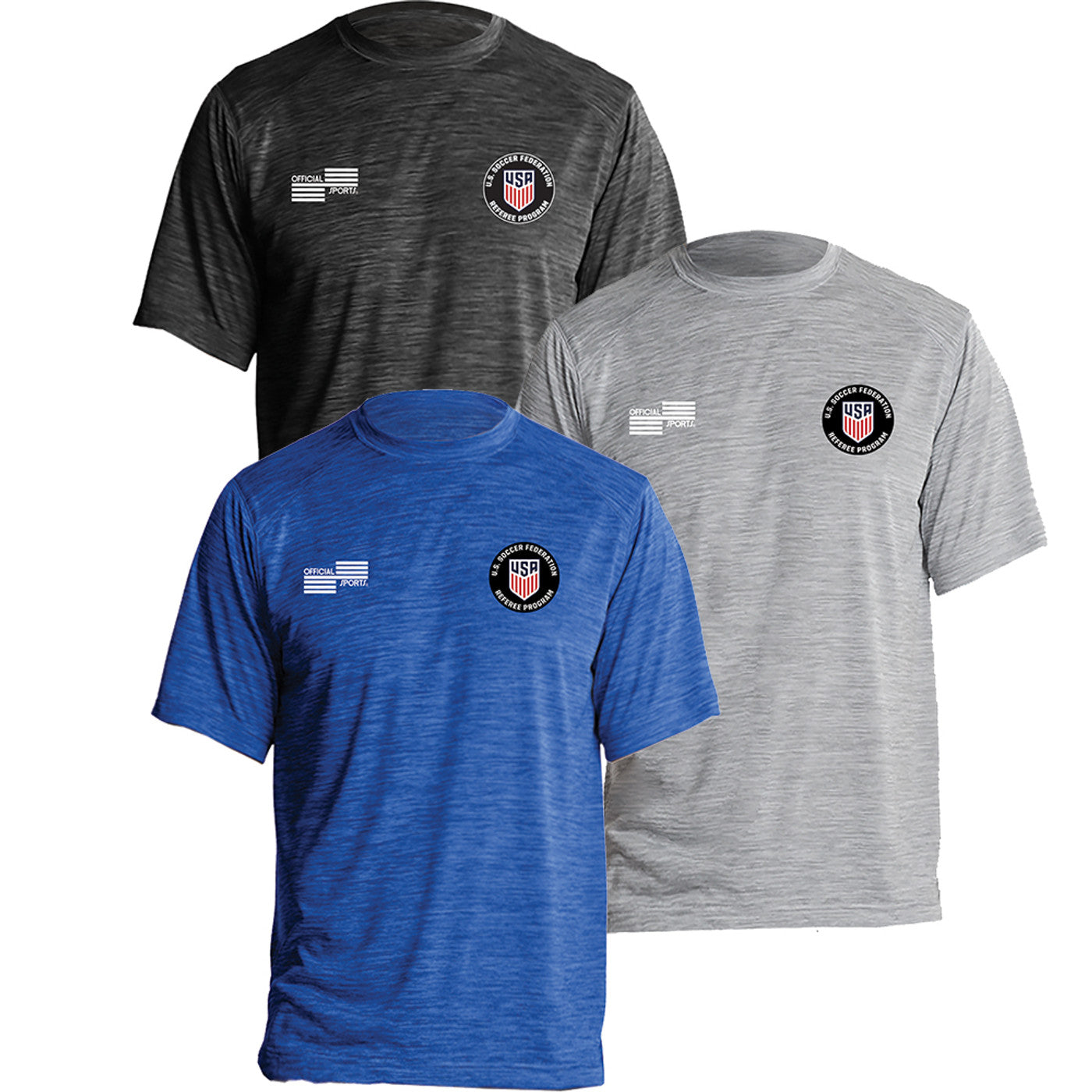 Official Sports USSF Heathered Training T-Shirt Referee   - Third Coast Soccer