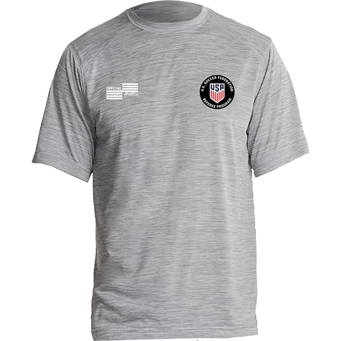 Official Sports USSF Heathered Training T-Shirt Referee Grey Small - Third Coast Soccer