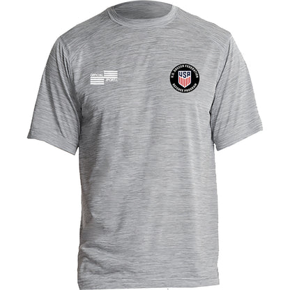 Official Sports USSF Heathered Training T-Shirt Referee Grey Small - Third Coast Soccer