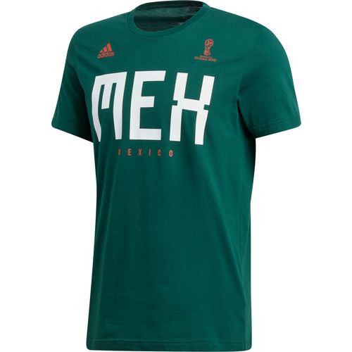 adidas Mexico World Cup 2018 Tee International Replica Colegiategreen/White Mens Small - Third Coast Soccer