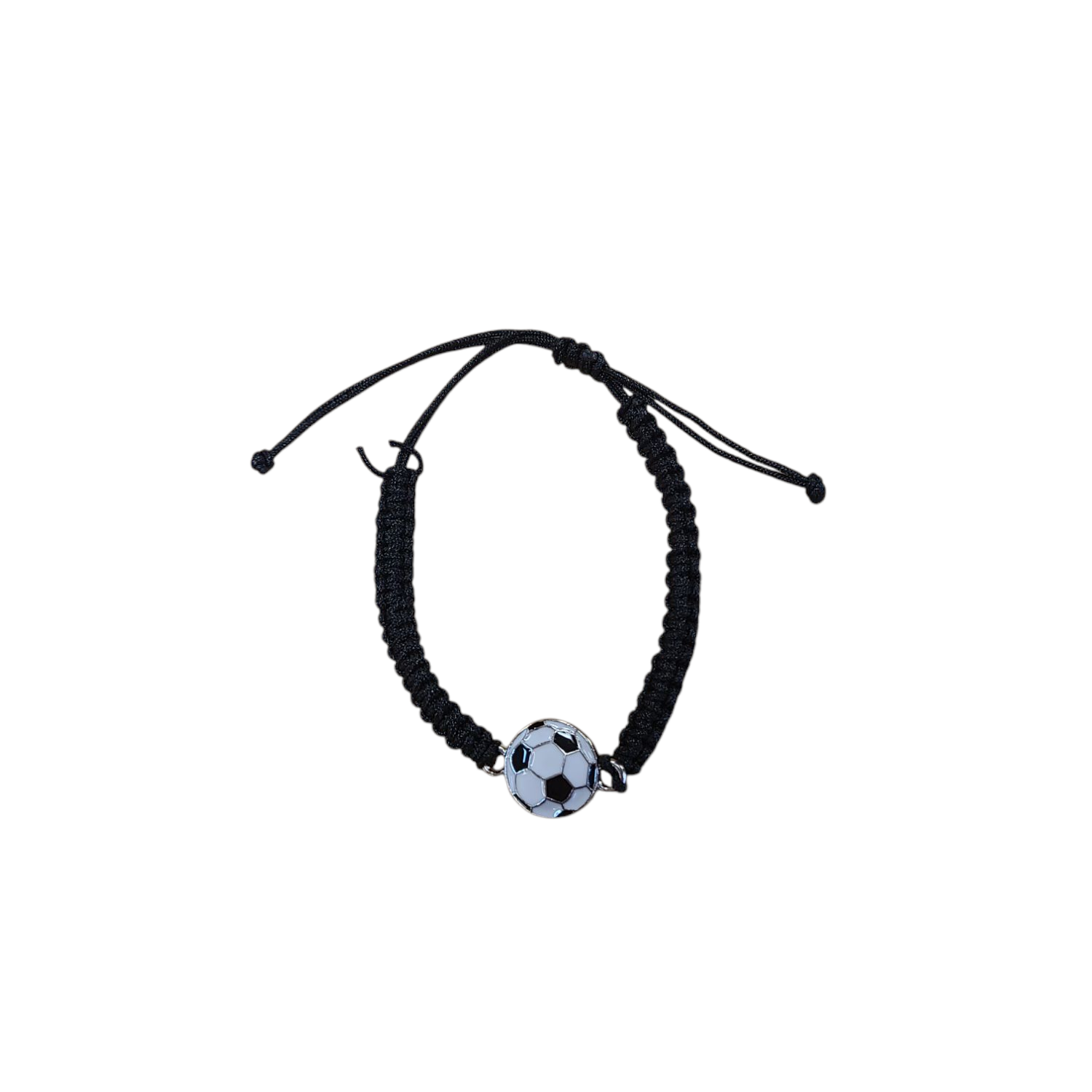 RPS Designs Flat, Adjustable Soccer Ball Bracelet Jewelry Black - Third Coast Soccer