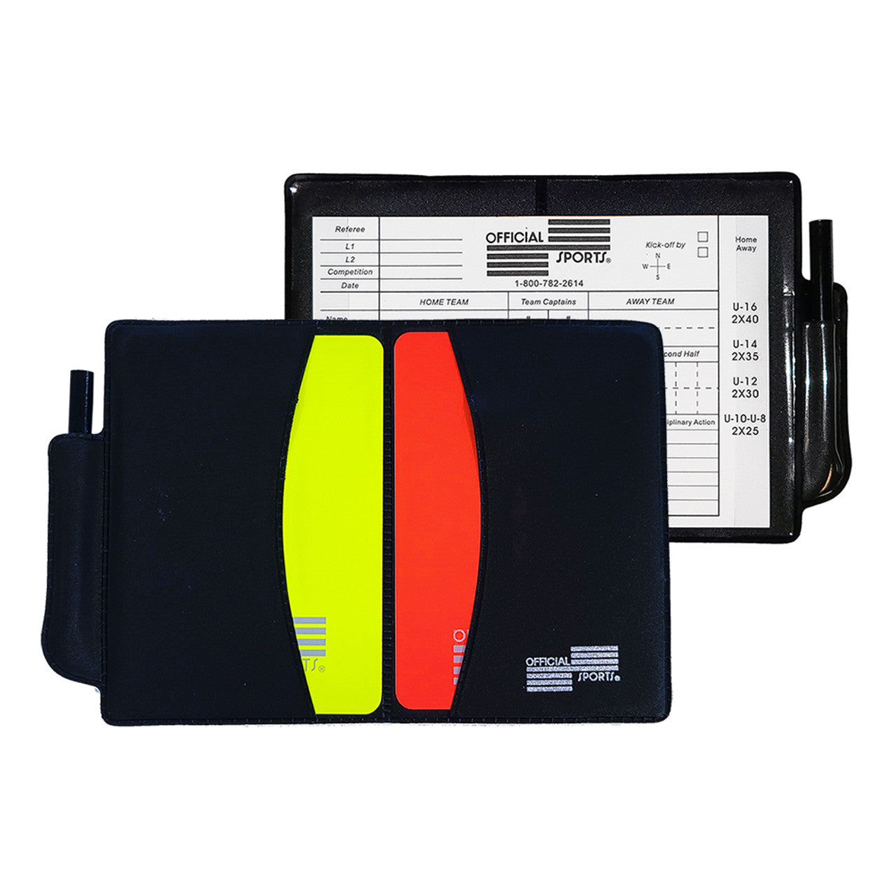 Official Sports Data Wallet with Pencil Referee Accessories   - Third Coast Soccer