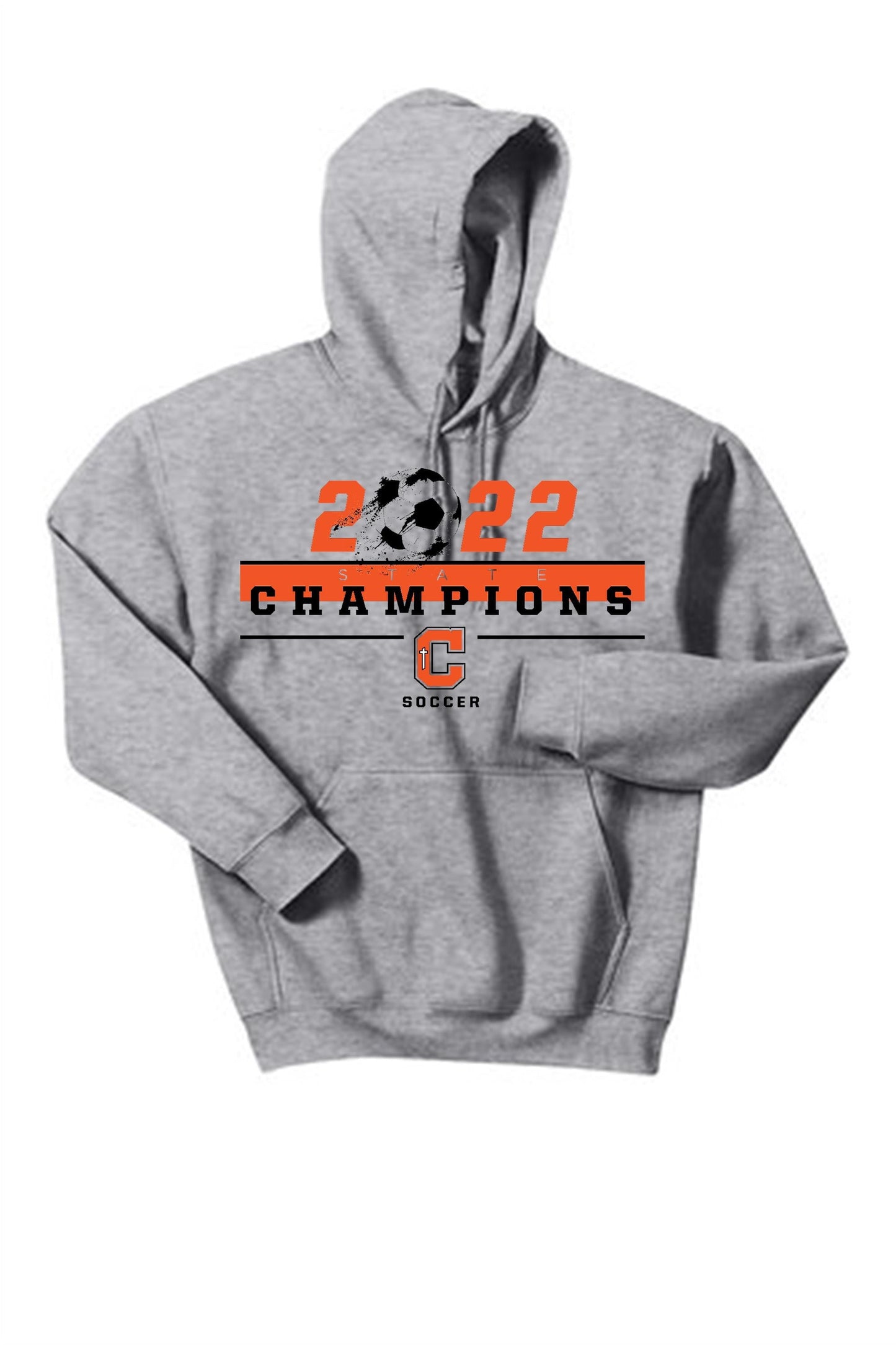 Catholic High 2022 State Championship Hoody Training Wear Mens X-Large Grey - Third Coast Soccer
