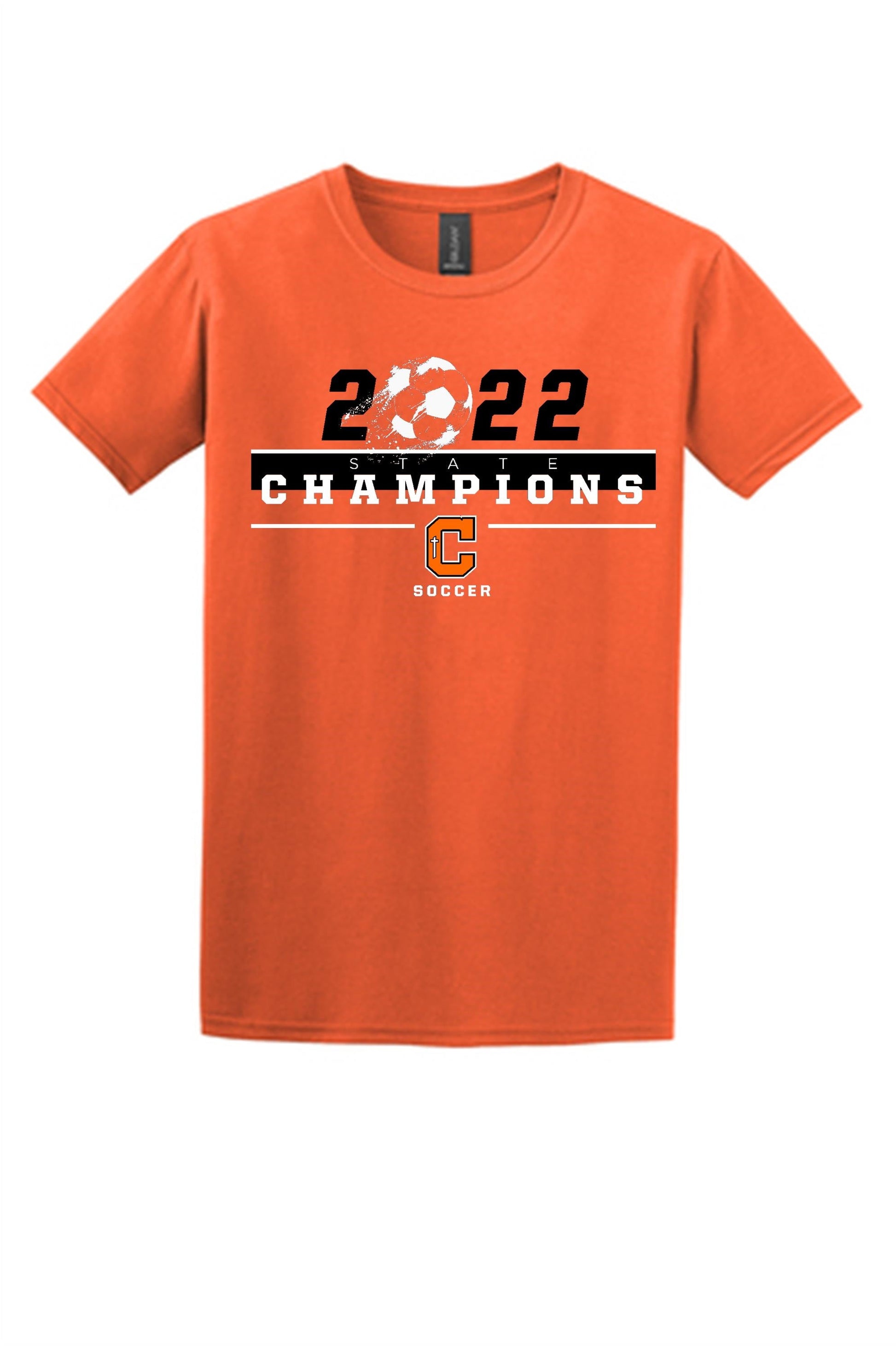 Catholic High 2022 State Championship SS Tee Training Wear Mens X-Large Orange - Third Coast Soccer