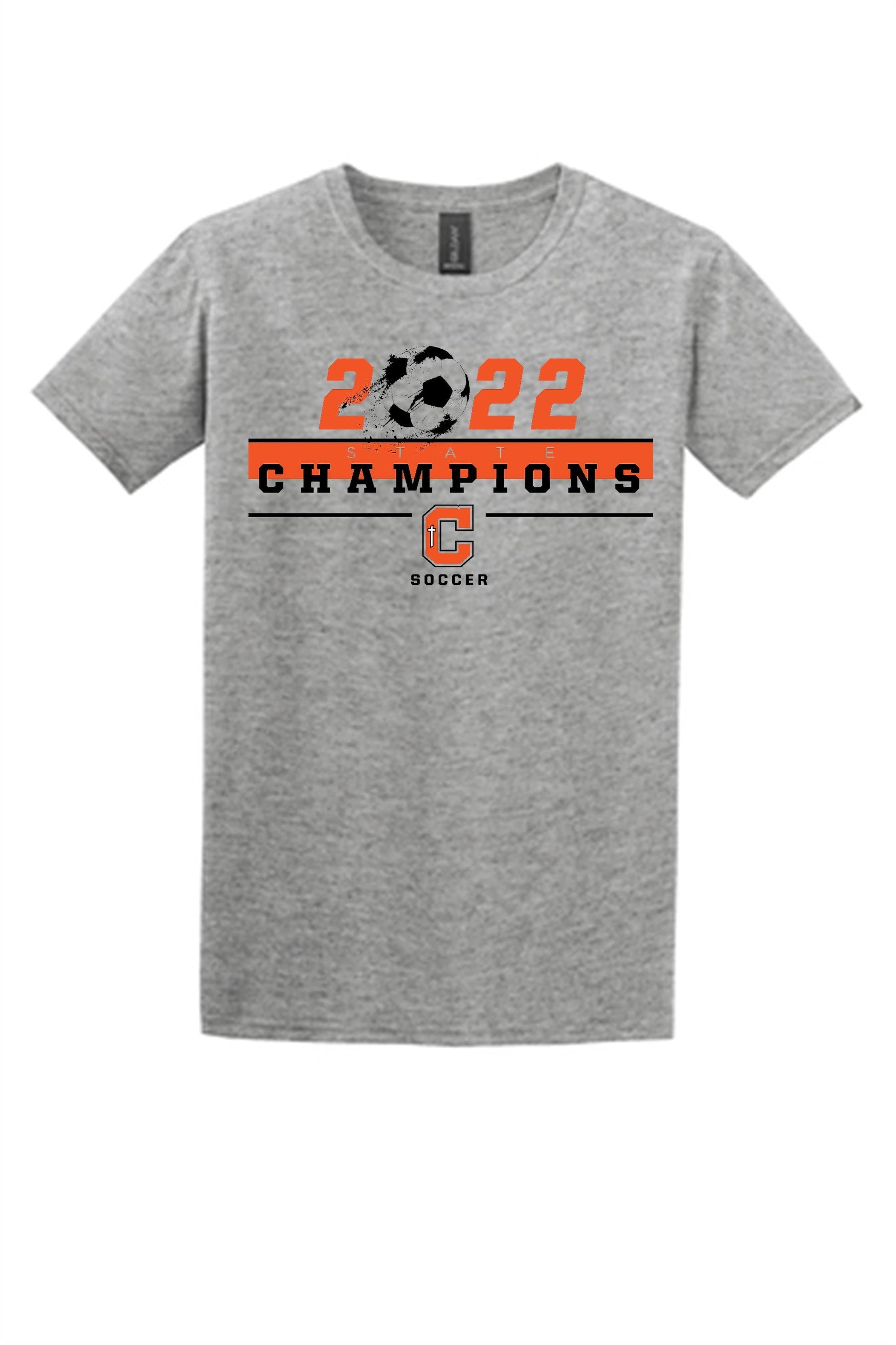 Catholic High 2022 State Championship SS Tee Training Wear Mens 2Xl Grey - Third Coast Soccer