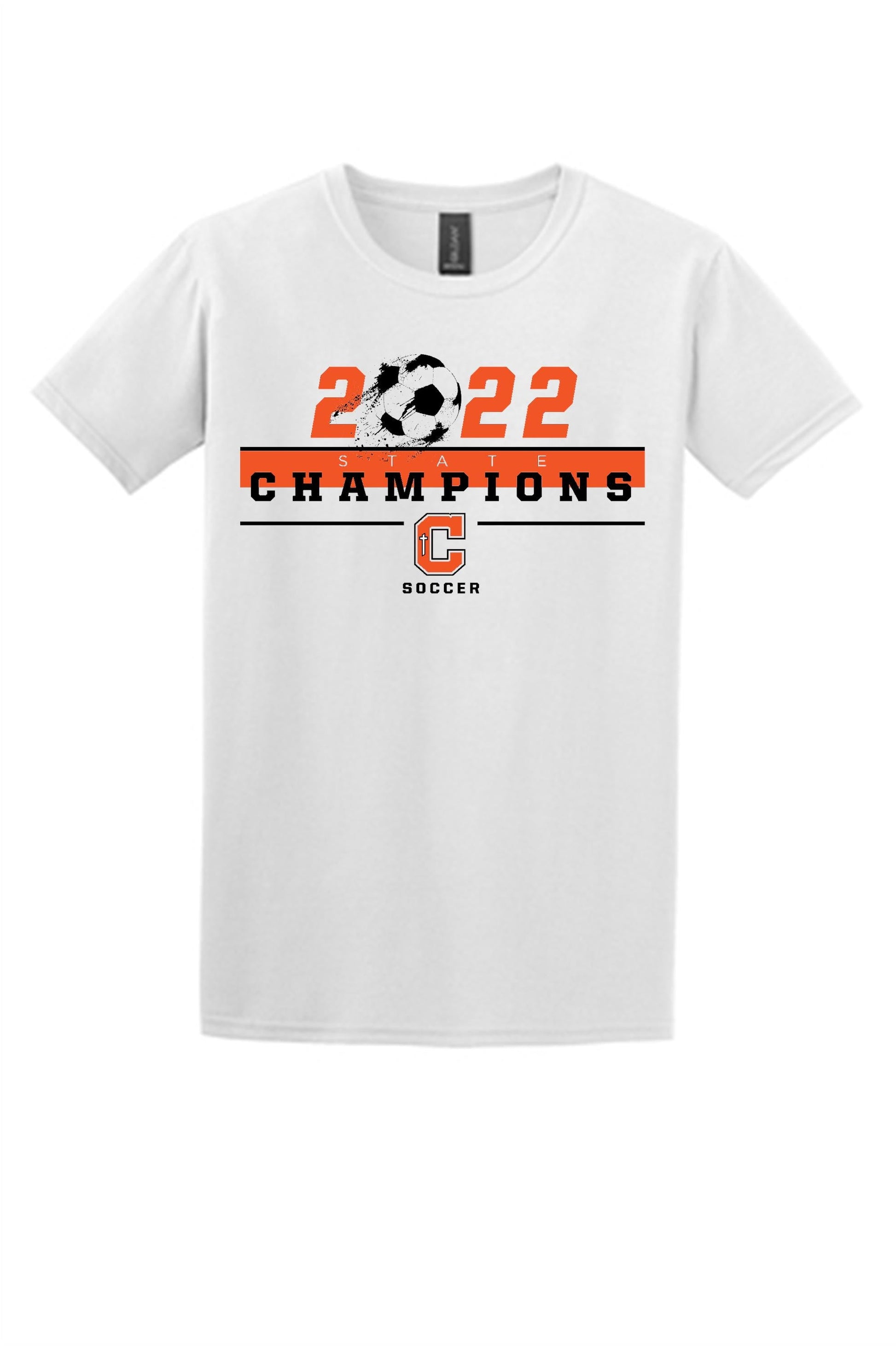 Catholic High 2022 State Championship SS Tee Training Wear Youth Medium White - Third Coast Soccer