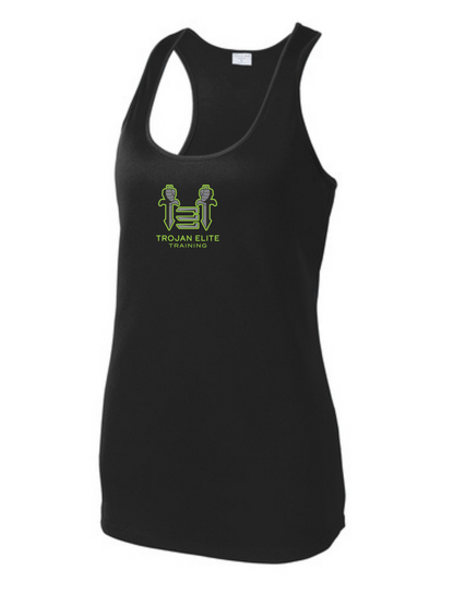 Sport-Tek Trojan Elite Womens Racer Tank Trojan Elite Training Black Womens X-Small - Third Coast Soccer
