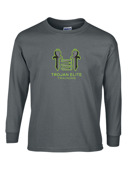 Trojan Elite Long Sleeve Tee Training Wear Charcoal Mens 2Xl - Third Coast Soccer