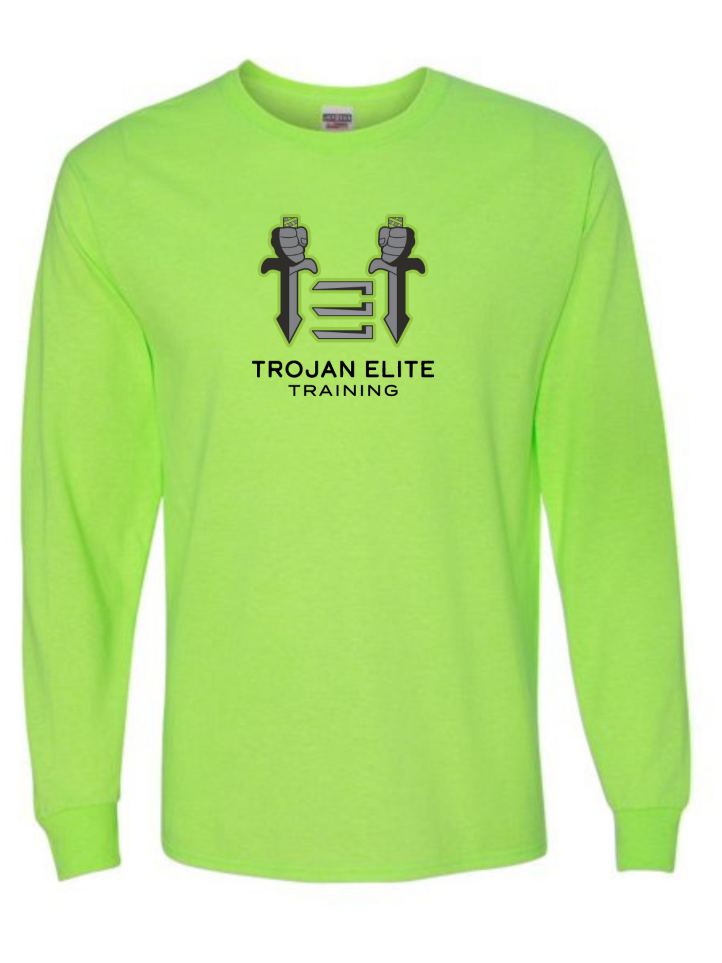 Trojan Elite Long Sleeve Tee Training Wear Lime Mens Medium - Third Coast Soccer