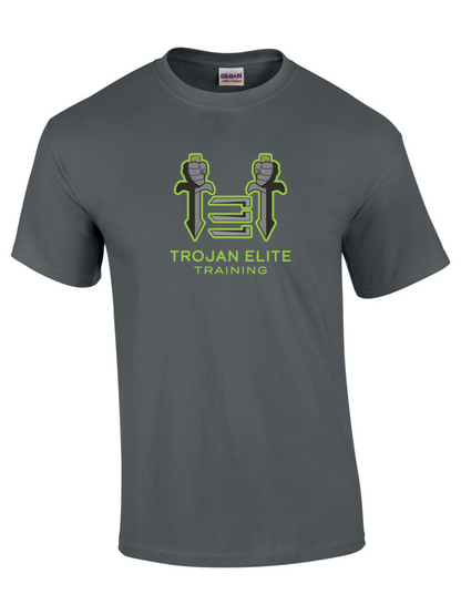 Trojan Elite Short Sleeve Tee Training Wear Charcoal Mens Small - Third Coast Soccer