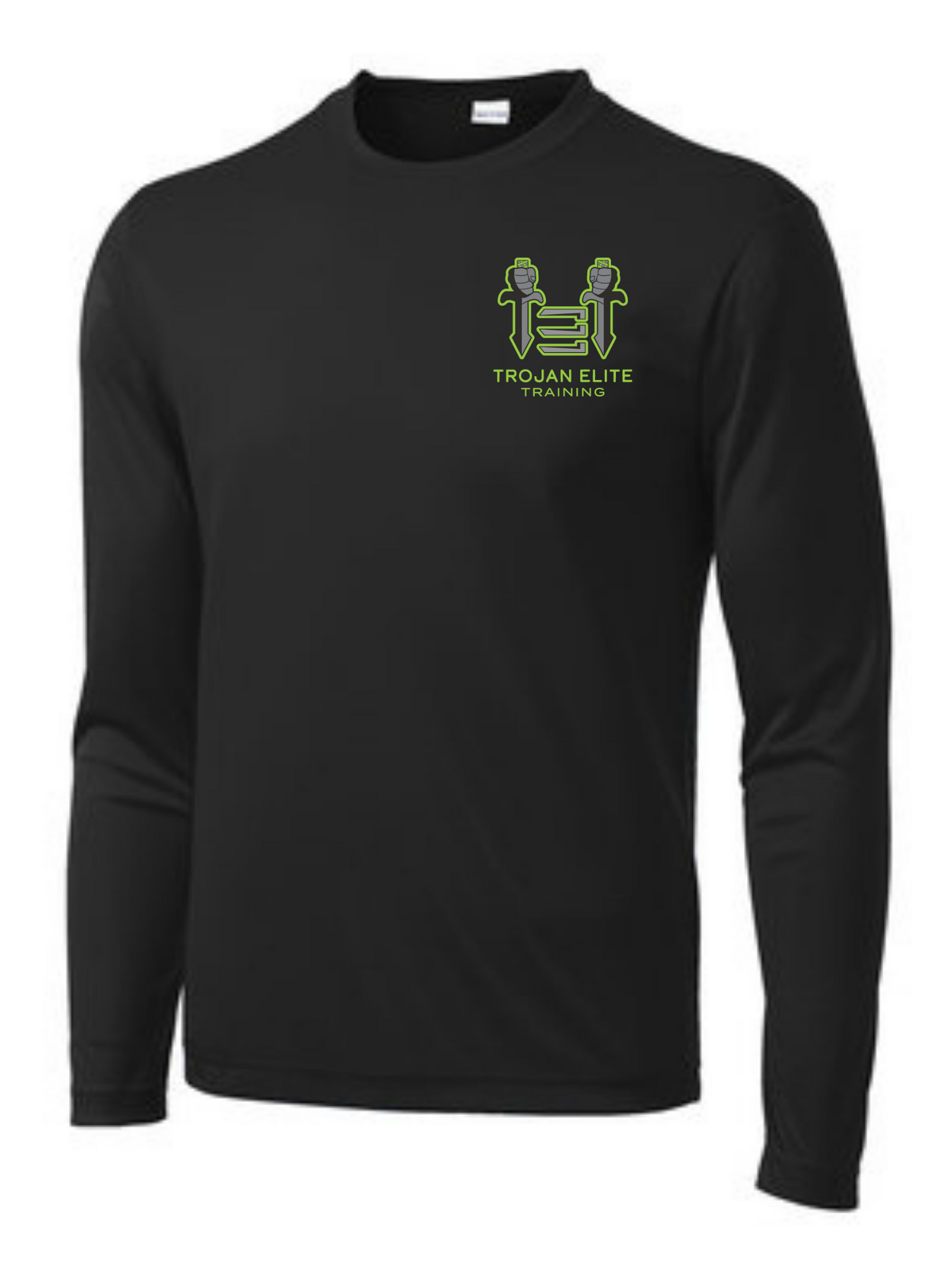 Sport-Tek Trojan Elite Long Sleeve Competitor Tee Trojan Elite Training Black Mens X-Large - Third Coast Soccer