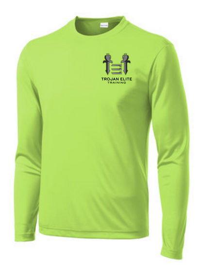 Sport-Tek Trojan Elite Long Sleeve Competitor Tee Trojan Elite Training Lime Shock Mens 2Xl - Third Coast Soccer