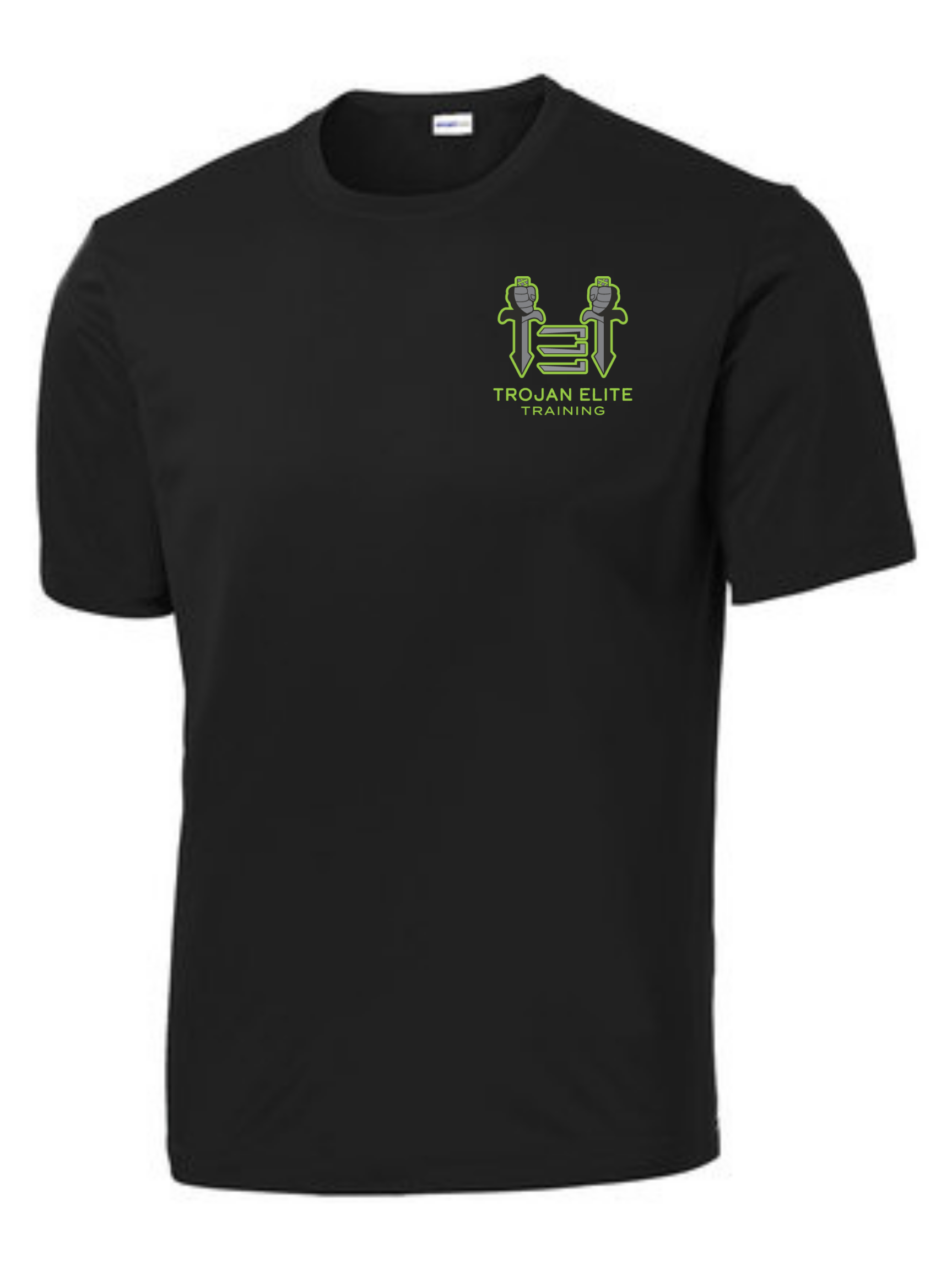 Sport-Tek Trojan Elite Short Sleeve Competitor Tee Trojan Elite Training Black Mens Medium - Third Coast Soccer