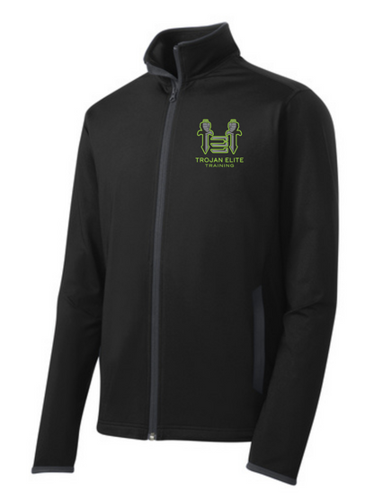 Sport-Tek Trojan Elite Contrast Jacket Training Wear Black/Charcoal Mens X-Large - Third Coast Soccer