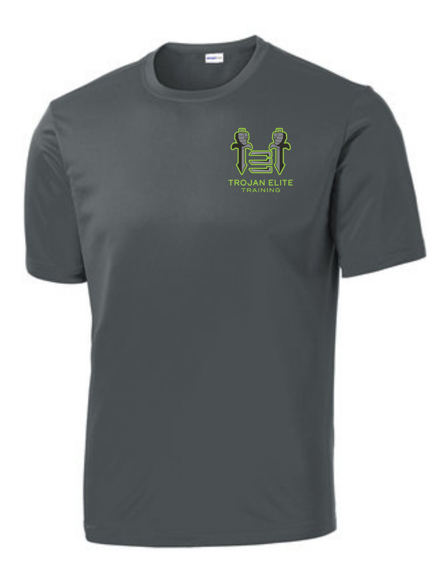 Sport-Tek Trojan Elite Youth Short Sleeve Competitor Tee Training Wear Iron Grey Youth X-Large - Third Coast Soccer