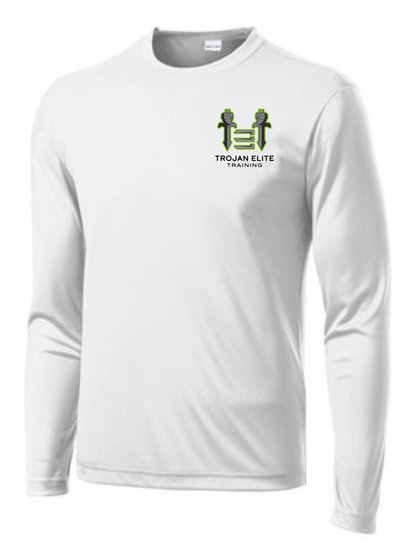 Sport-Tek Trojan Elite Long Sleeve Competitor Tee Trojan Elite Training White Mens 2Xl - Third Coast Soccer
