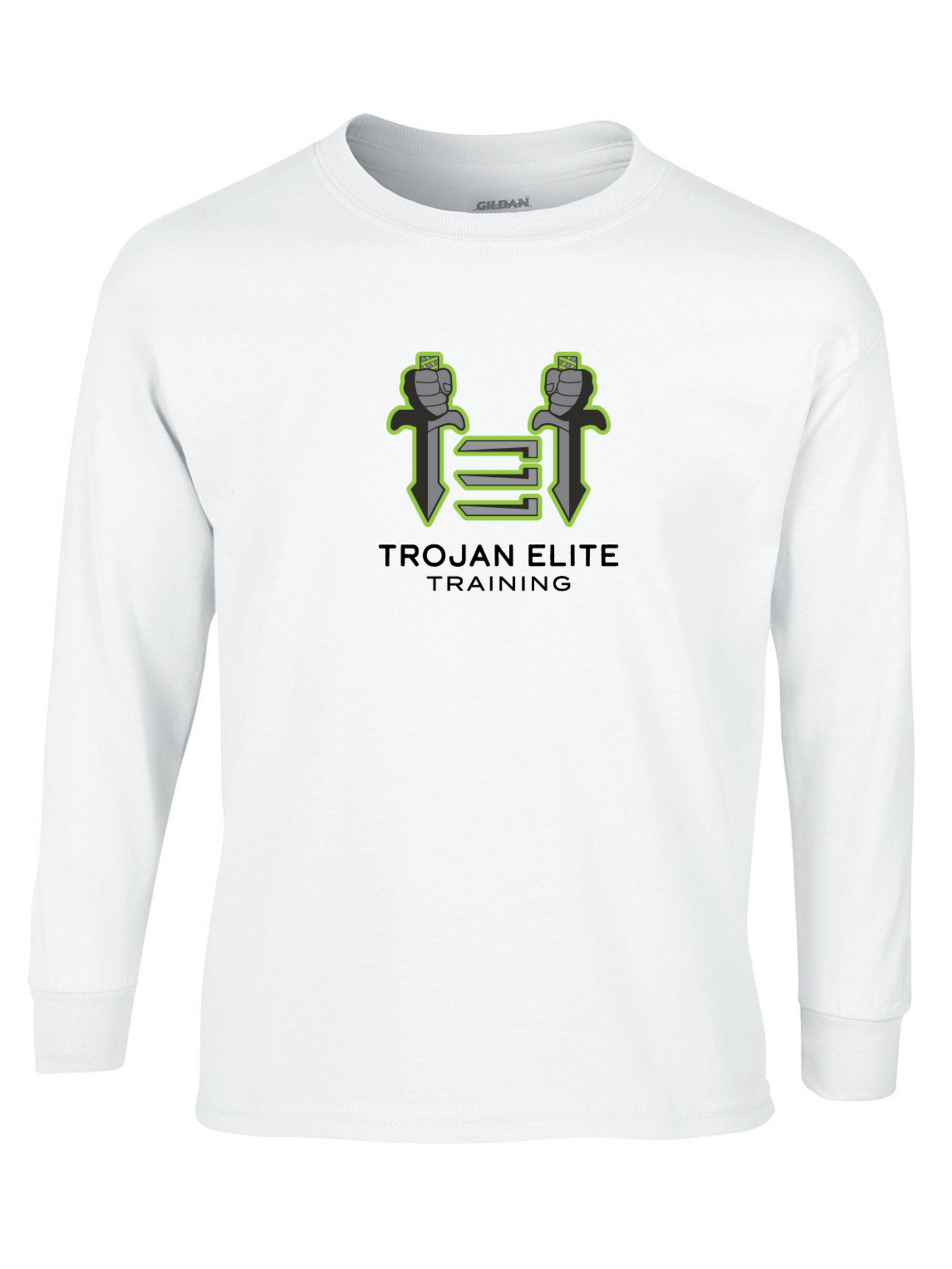 Trojan Elite Long Sleeve Tee Training Wear White Mens Large - Third Coast Soccer