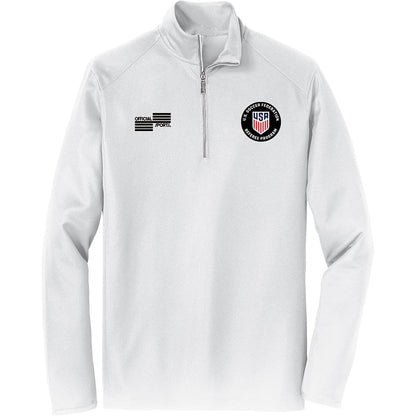 Official Sports USSF Quarter Zip Long Sleeve Referee White Mens Small - Third Coast Soccer