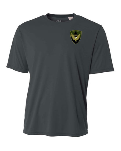 A4 FBI Swat Mens Cooling Performance Short-Sleeve Tee FBI Swat Mens Small Graphite - Third Coast Soccer